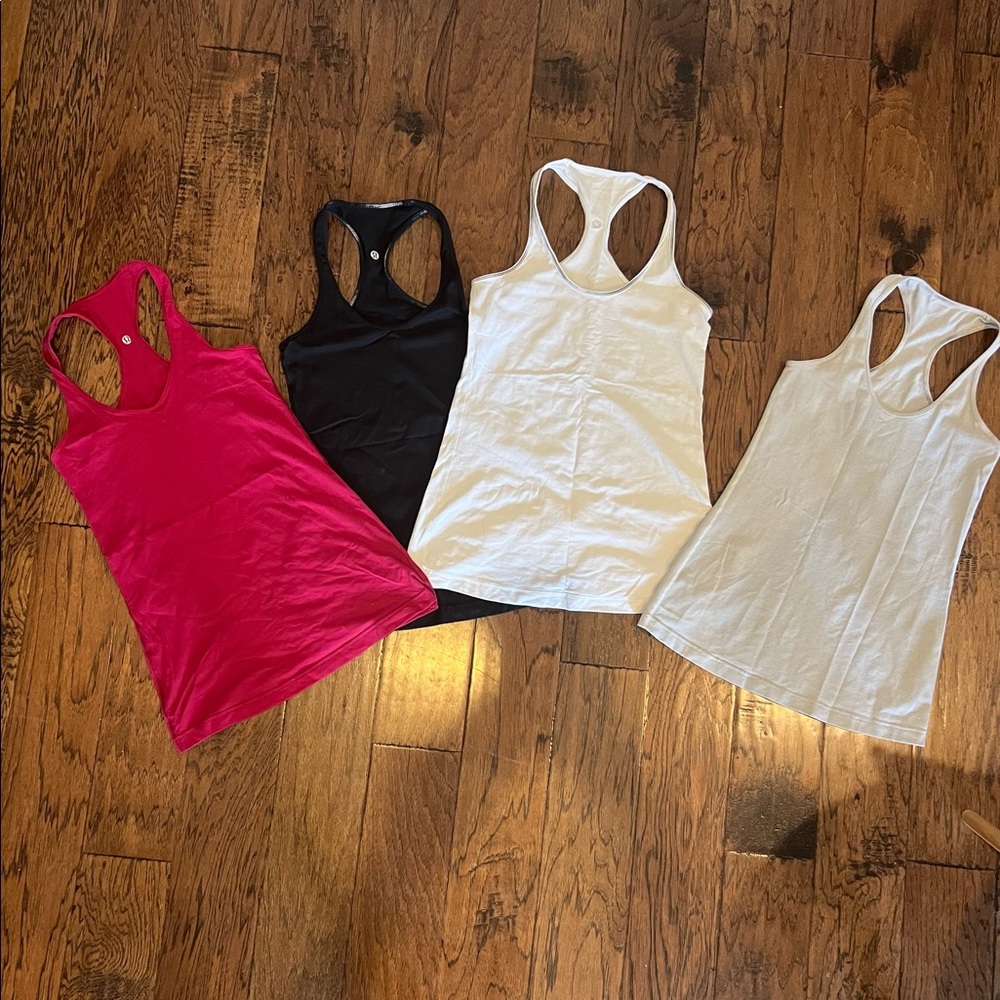 Lot of 4 Womens Cool Racerback Lululemon Tanks